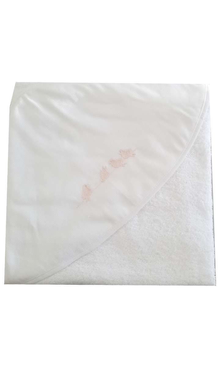 Pink Birds Baby Towel