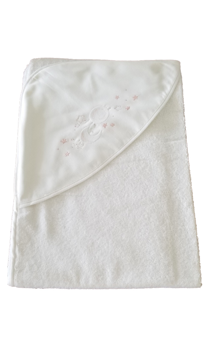 Pink Stars Baby Towel