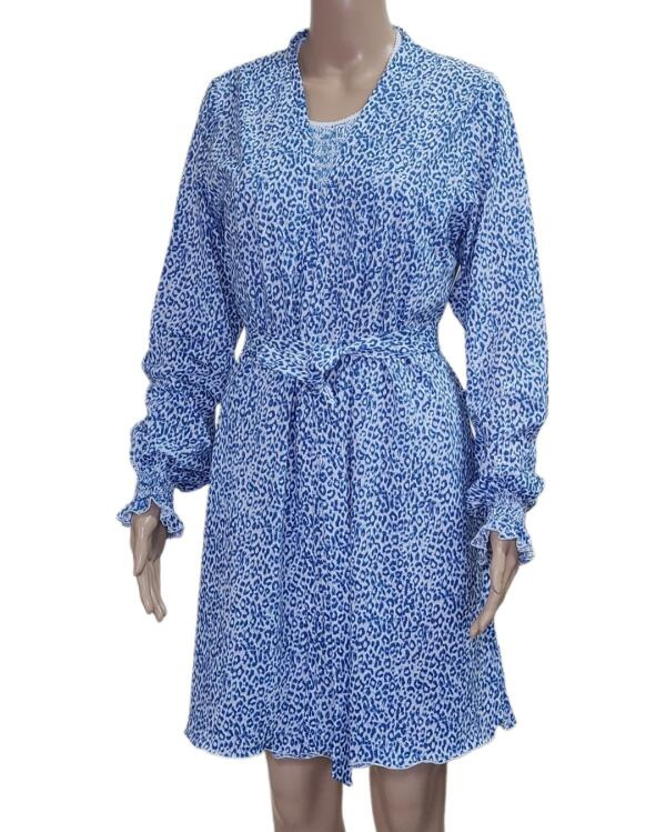 Denim Leopard Robe